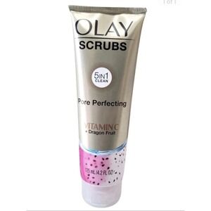 Olay Scrubs Pore Perfecting Facial Exfoliator, Vitamin C, Dragon Fruit 4.2 oz